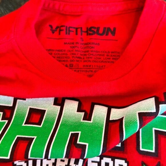 Fifthsun Red Santa Gaming Long Sleeve Tee Shirt - Picture 3 of 5